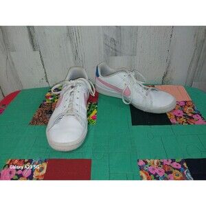 Nike Girls 833535-110 Court Royale Sneaker Shoes White Pink Laser Blue 6.5Y